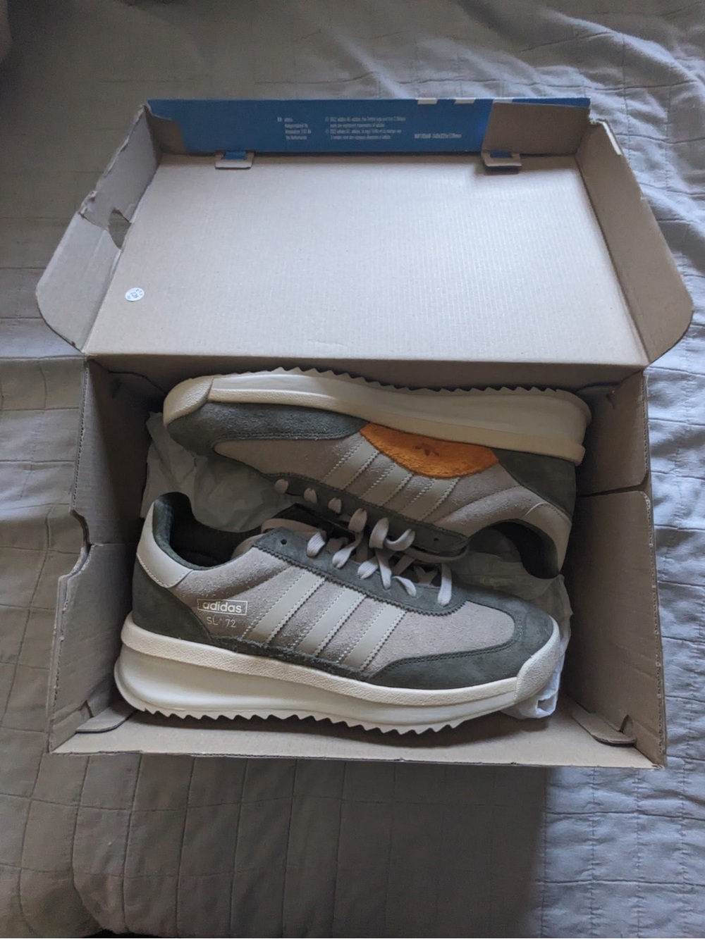 adidas SL 72 Sneakers in Olive Green and Taupe